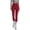 Red, variant on Paiwinds Women's Solid Color Pocket High Waist Tight Yoga Full Length Pants, Stretchy Nylon Spandex, Skinny Fit Leggings, Multiple Colors.