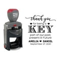 thumbnail image 1 of Printtoo Personalized Black Self Inking Opner Favor Rubber Heavy Duty Stamp Thank You For Being A Key Round Custom Stamper-45 mm, 1 of 6