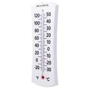 AcuRite 8 Analog Thermometer with Easy to Read Numbers; 8x2x0.62, Not Battery Powered; Plastic