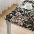 thumbnail image 5 of Acheng Flowers Leaves Fabric Square Tablecloth Waterproof Resistant Fabric 100% Polyester Fiber 52*52, 5 of 8