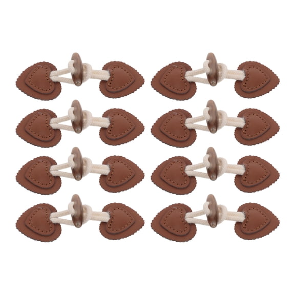 Masteelf 8pcs Small Horn Toggle Buttons Replacement For Coats Diy Clothing Closure Buckles Coat Collar Toggle Buckles Fasteners Button For Clothing