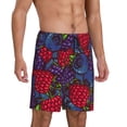 thumbnail image 2 of Naloa Wild Berries Men's Short Pajama Pants, Pj Shorts, Lounge Comfort Shorts-Medium, 2 of 6