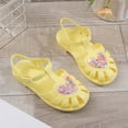 thumbnail image 4 of Gyujnb Girls Heart Sequin Jelly Sandals Soft Sole Casual Footwear,Adjustable Buckle Strap Closed Toe Water Shoes (Toddler, Little Girls),6-7 Years, 4 of 6