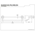 thumbnail image 2 of Kingston Brass BA556318C Royale 18 in. Dual Towel Bar- Chrome, 2 of 3
