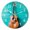 V6, variant on Decorative Round Wall Clocks Non-Ticking Silent Battery Operated Clocks with Photo for Bedroom,Living Room-Acoustic Guitar Leaning Against Aqua Blue Wall(10inch)