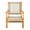 Beige, variant on Vulcan Vega Outdoor Lounge Chair – Natural Stain, Woven Web Seat, Mid-Century Reclining Armchair