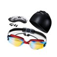 thumbnail image 4 of Juego de 5 piezas de gafas y gorro de natación para hombres, mujeres y adultos. Gafas de natación para piscina. Rojo, 4 of 8