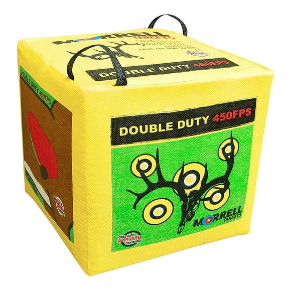 Morrell Double Duty 4 Sided Cube Field Point Archery Bag Target, Yellow