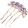 thumbnail image 4 of Miangastore Hair Jewelry For Women Purple Rhinestone 1Pcs 3.5x2.8x0.2In, 4 of 9