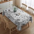 thumbnail image 2 of Boho Bohemia Flower Rectangle Tablecloth 60"x84",Waterproof Polyester Rectangle Table Cloth, Wipeable Spillproof Polyester Tablecloth for Dining, Camping, Indoor and Outdoor, 2 of 5