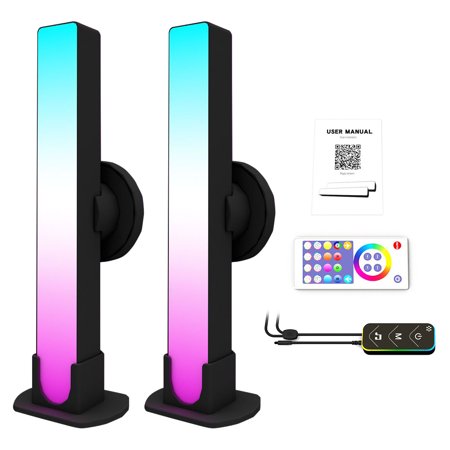 

Smart LED Light Bars Adjustable RGB Bar Lights with Timer Function and 142 Dynamic Effects for Gaming PC TV Room