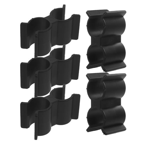 STRANDCHIC 5Pcs Plastic Double Pipe Clamp Fittings for Boat Shelf Link Clip Fastener Accessories