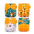 thumbnail image 1 of Paquete de 4 pañales de entrenamiento para bebés Pañales lavables impermeables Impresión ajustable A prueba de fugas Recién nacido Aprendizaje Envoltura de enfermería Tipo 4 Guardurnaity BA000363-04, 1 of 7