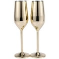 thumbnail image 4 of 6Pcs/Set Shatterproof Champagne Glasses Brushed Gold Wedding Toasting Champagne Flutes Drink Cup Marriage Wine, 4 of 8