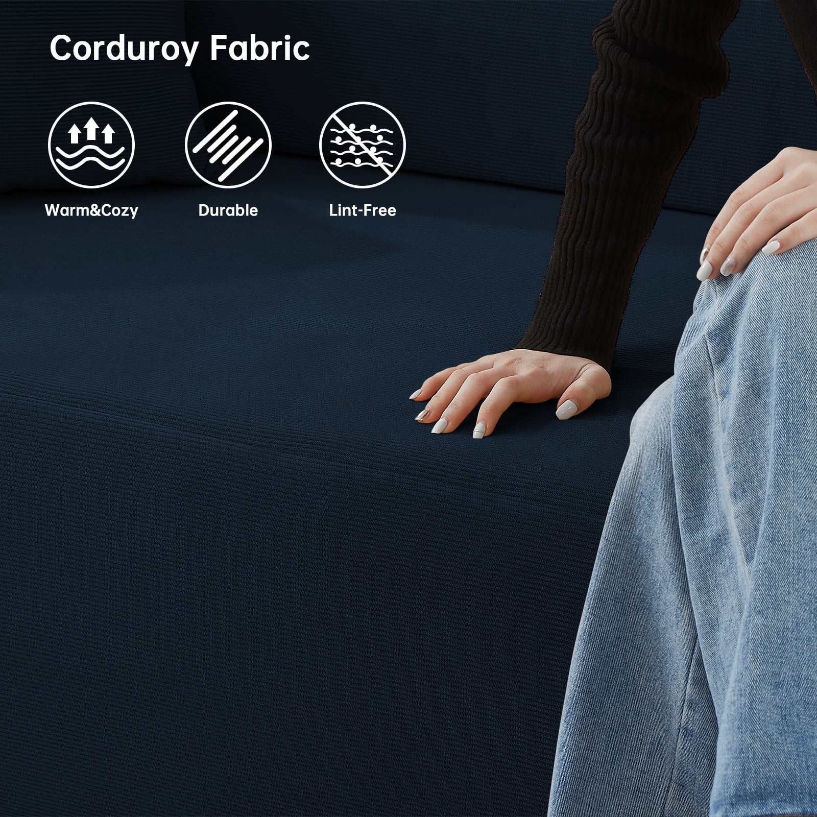 Floor Sofa Sofa-in-a-Box, No Installation & Easy to Transport Memory Foam With Individual Pocket Springs Seat