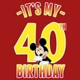 thumbnail image 2 of Junior's Mickey & Friends It's My 40th Birthday  Graphic Tee Red 2X Large, 2 of 3
