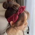 thumbnail image 2 of JIRIS 6 Pcs Bow Headbands Vintage Solid Color Headband Polyester Headwraps Fabric Hair Band for Women, 2 of 6