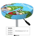 thumbnail image 4 of Balery Merry Christmas Gnome Fundas de asiento para taburete de bar redondo de tela de terciopelo ajustables que protegen de arañazos y manchas para sillas de 14 a 17 pulgadas.-13 inch, 4 of 7