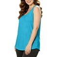 thumbnail image 5 of Tank Tops for Women Plus Size Solid Sleeveless Shirttail Tops for Summer, 5 of 5