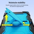 thumbnail image 3 of FIEWESEY Case for Urao X109 Tablet 10.1 Inch Tab Friendly Hybrid Soft Silicone Adjustable Shoulder Strap Built in Kickstand Pen Holder Compatible with Urao X109 10.1" 2026 Model (BlackBlue), 3 of 6