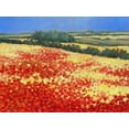thumbnail image 2 of Mayes, Hilary 32x25 Black Ornate Wood Framed with Double Matting Museum Art Print Titled - Harvest Poppies, 2 of 4