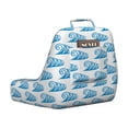 thumbnail image 2 of Nautical Reading Pillow Cover, Summer Themed Monochromatic Repeating Curling Ocean Waves Motif, Unstuffed Printed Bed Rest Case from Soft Fabric, XL Size, Azure Blue and White, by Ambesonne, 2 of 4