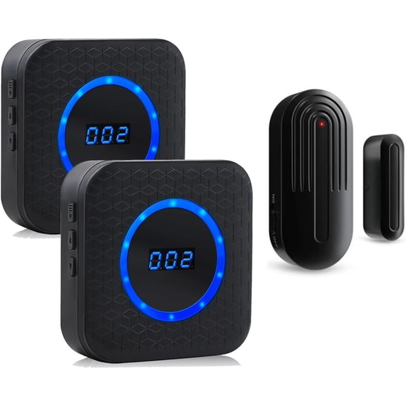 Wireless Door Chime for Business When Entering Door Entry Chime Door Bell with 800Ft Range Door Chimes When Door Opens for Home Door Alarm with Chime Adjustable Volume