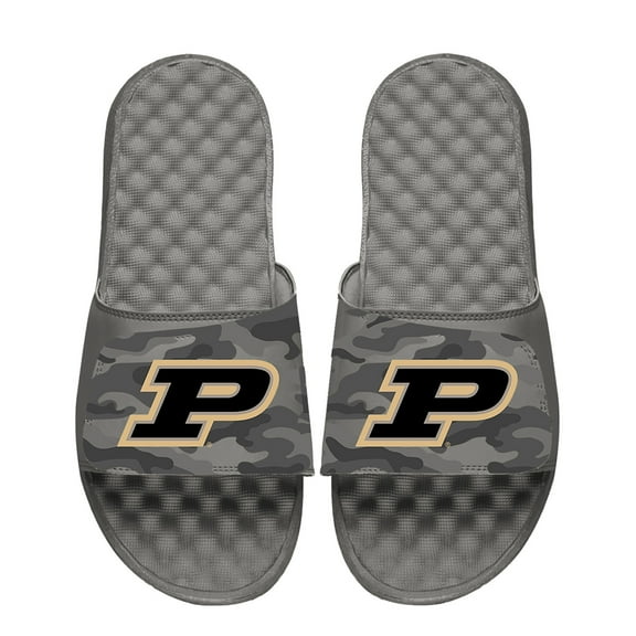 Men's ISlide  Gray Purdue Boilermakers Camo Slide Sandals