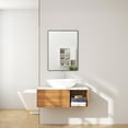 thumbnail image 4 of TOOLKISS  Rectangular Black Frame Bathroom Vanity Mirror with Clear Glass 22 inch.W x 30 inch.H, 4 of 5