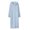 Blue, variant on Womens Bathrobe Winter Solid Color V Neck Long Sleeve Soft Cozy Warm Sleepwear with Side Pockets,L