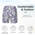 thumbnail image 6 of Picia Lavender Flowers pattern Mens Swim Trunks with Compression Liner Stretch Beach Shorts Quick Dry with Zipper Pockets No-Chafing Board Shorts-X-Large, 6 of 9