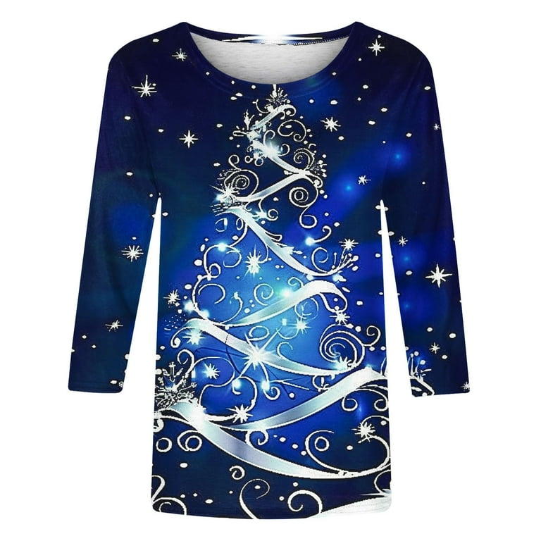 Long Sleeve Ladies Christmas Jumpers Amazon Bnaln Christmas Tops