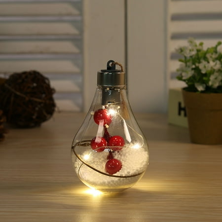 

Vikakiooze 2022 Christmas LED Transparent Christmas Ball Christmas Tree Pendant Glowing