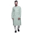 thumbnail image 2 of Atasi Indian Long Kurta For Mens Summer Wear Cotton Poplin Wedding Kurta Shirt, 2 of 7