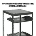 thumbnail image 4 of BENTISM 15U Open Frame Server Rack, 15''-40'' Adjustable Depth, Free Standing or Wall Mount Network Server Rack, 4 Post AV Rack with Casters Two Shelves, 4 of 9