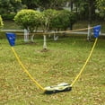 thumbnail image 1 of Babyroom Portable Badminton Net Set with Freestanding Base for Indoor Outdoor Court, Yellow & Blue, 1 of 6