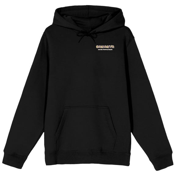 Bananya Halloween Costumes Adult Black Long Sleeve Hooded Sweatshirt
-Medium
