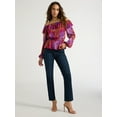 thumbnail image 2 of Sofia Jeans Women's and Women's Plus Off Shoulder Top with Long Sleeves, Sizes XS-5X, 2 of 4