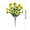 thumbnail image 4 of Artificial Flowers Pansies Eucalyptus Flowers Floral Arrangement Wedding Decor Living Room Decor Scene Decoration Art Floral Centerpiece Home Decor （Yellow）, 4 of 7