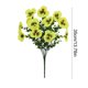 thumbnail image 3 of Arreglo floral artificial de pensamientos y eucalipto para decoración de bodas, adornos de sala de estar, estilismo de escenas y centros de mesa florales., 3 of 6