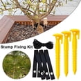 thumbnail image 1 of POINTERTECK 3-Pack Plastic Tree Studs Plant Support Anchor Stump Kit to Secure Young Trees Garden Safety Stump Kit with Braided Rope Perforated Braid, 1 of 10