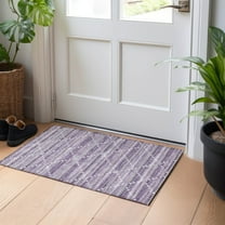 Addison Rugs Chantille Indoor/Outdoor Transitional Lattice Purple Washable Rectangle Rug, 1'8" x 2'6"