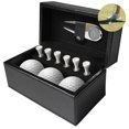 thumbnail image 4 of Pelotas De Golf Único Juego De Herramientas De Golf De Cuero De Pu Accesorios De Golf De Moda Con Caja De Almacenamiento 3 Pelotas De Golf 6 Tees Yuarrent OD010355-01, 4 of 6
