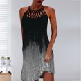 thumbnail image 1 of Vestido Vestido ajustado para mujer Asimétrico ahuecado Impreso Traje diario (Gris L) Cgtredaw Gris T L para Mujer, 1 of 8
