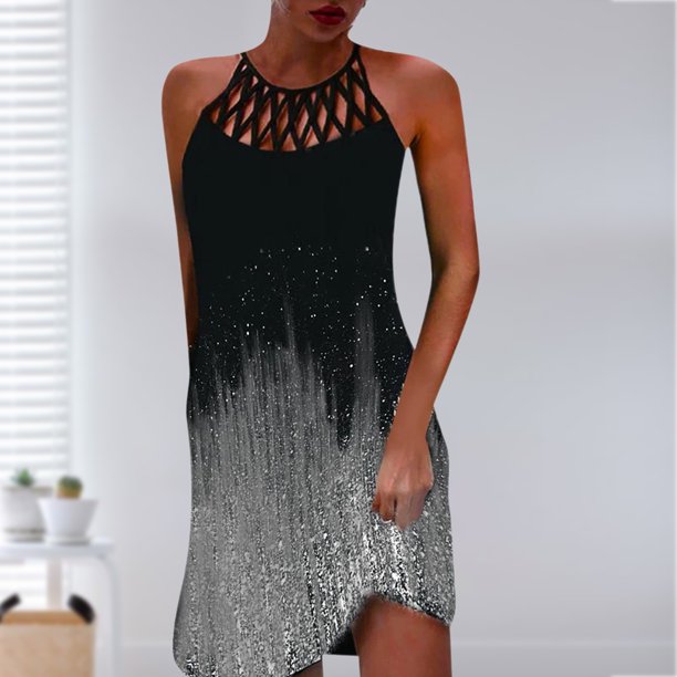 Vestido Vestido ajustado para mujer Asimétrico ahuecado Impreso Traje diario (Gris L) Cgtredaw Gris T L para Mujer