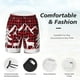 thumbnail image 3 of Balery Christmas Buffalo Plaid Bañador para hombre, shorts de playa de secado rápido con entrepierna y forro de compresión-Large, 3 of 6