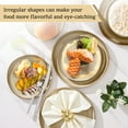 thumbnail image 6 of Onader 12 Piece Dinnerware Sets, Plates and Bowls Dish Set for 4, Irregular Handmade Dinner Ware Dishware for Kitchen Dinning, Microwave & Dishwasher Safe - Cream Khaki, 6 of 7
