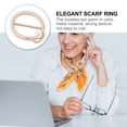 thumbnail image 4 of 4 Pcs Decorative Silk Scarf Rings Beautiful Unique Woman Clamp Rings (Golden), 4 of 9