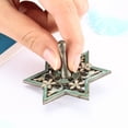 thumbnail image 5 of Matashi Hand-Painted Blue Floral Spinning Dreidel Ornament –  Gold-Plated Pewter Judaica Décor with Crystals for Hanukkah and Holiday Gifting 1 Piece, 5 of 5