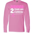 thumbnail image 3 of Inktastic Breast Cancer Survivor 2 Years and Running with Pink Ribbon Long Sleeve T-Shirt, 3 of 5